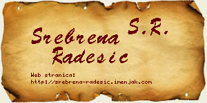 Srebrena Radešić vizit kartica